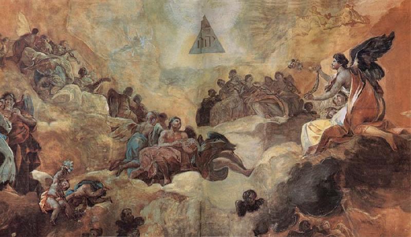 Francisco Goya Adoration of the Name of God by Angels oil painting image